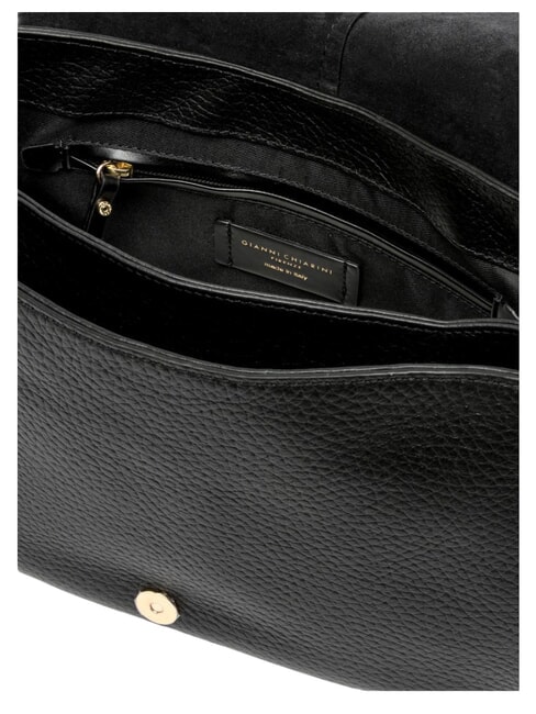 HELENA ROUND Bolso de hombro de piel con correa para el hombro. negro - Bolsos Mujer