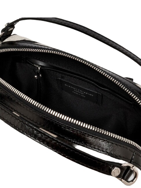 ALIFA Bolso de piel con correa para el hombro. cebra blanca y negra - Bolsos Mujer