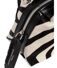 GIANNI CHIARINI ALIFA Bolso de piel con correa para el hombro. cebra blanca y negra - Bolsos Mujer - 6