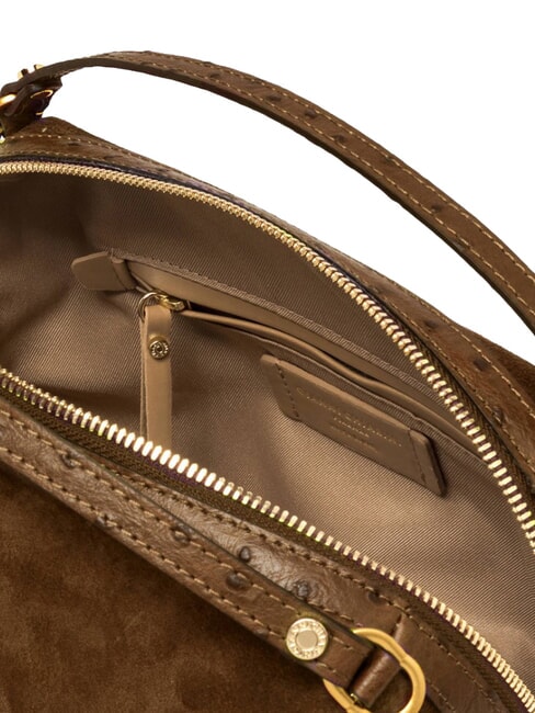 ALIFA Bolso de mano con correa para el hombro, de piel. co&ntilde;ac - Bolsos Mujer