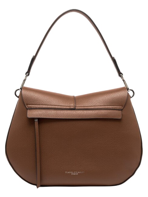 HELENA ROUND Bolso bandolera con correa para el hombro, de piel. nueces - Bolsos Mujer