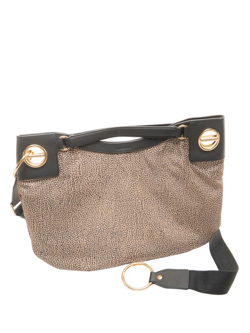 LONDON Bolso de mano con correa para el hombro. OP / NATURAL / NEGRO - Bolsos Mujer