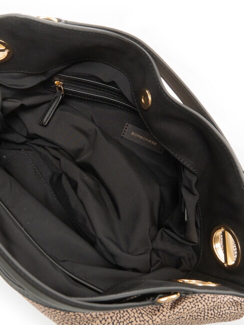 LONDON Bolso de mano con correa para el hombro. OP / NATURAL / NEGRO - Bolsos Mujer