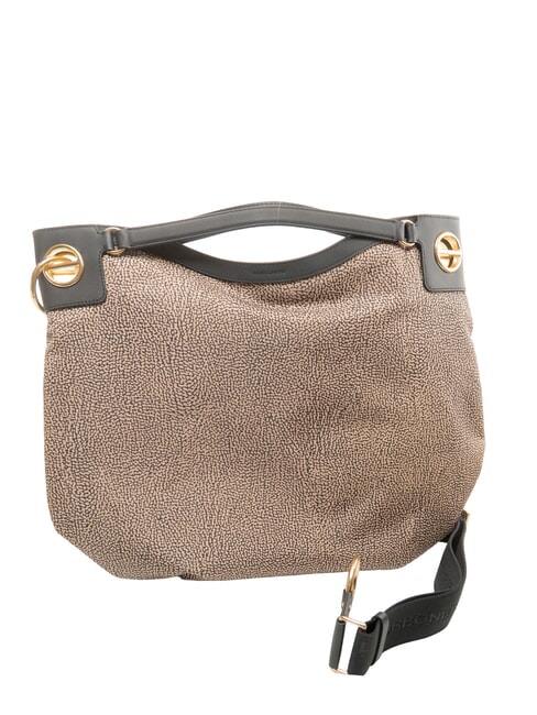 LONDON Bolso de mano con correa para el hombro. OP / NATURAL / NEGRO - Bolsos Mujer