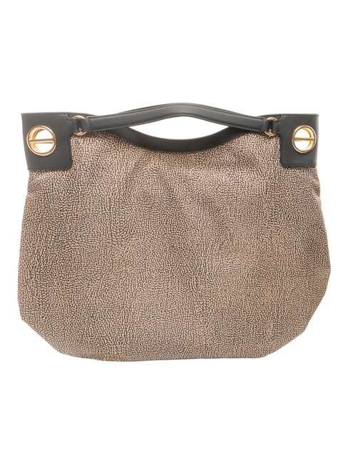 LONDON Bolso de mano con correa para el hombro. OP / NATURAL / NEGRO - Bolsos Mujer