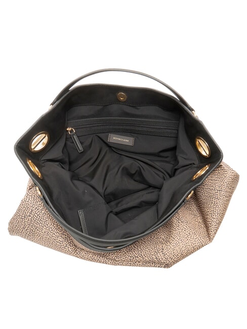 LONDON Bolso de mano con correa para el hombro. OP / NATURAL / NEGRO - Bolsos Mujer