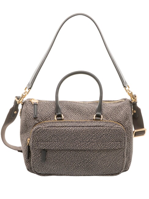 B-CLUB Bolso de mano con correa para el hombro. alquitr&aacute;n - Bolsos Mujer