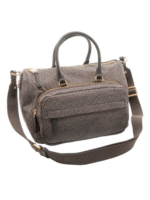 B-CLUB Bolso de mano con correa para el hombro. alquitr&aacute;n - Bolsos Mujer