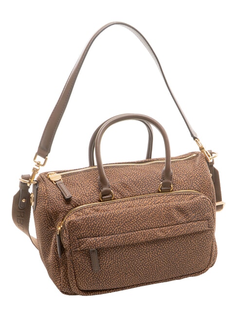 B-CLUB Bolso de mano con correa para el hombro. casta&ntilde;a - Bolsos Mujer