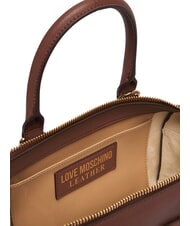 LOVE MOSCHINO CHARMY Bolso de mano con correa para el hombro camello2 - Bolsos Mujer - 5