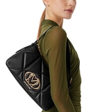 LOVE MOSCHINO EMBOSSED QUILTED Bolso de hombro negro - Bolsos Mujer - 2