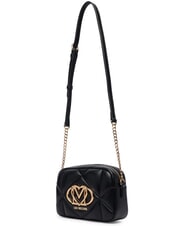 LOVE MOSCHINO EMBOSSED QUILTED Mini bolso de hombro acolchado negro - Bolsos Mujer - 3