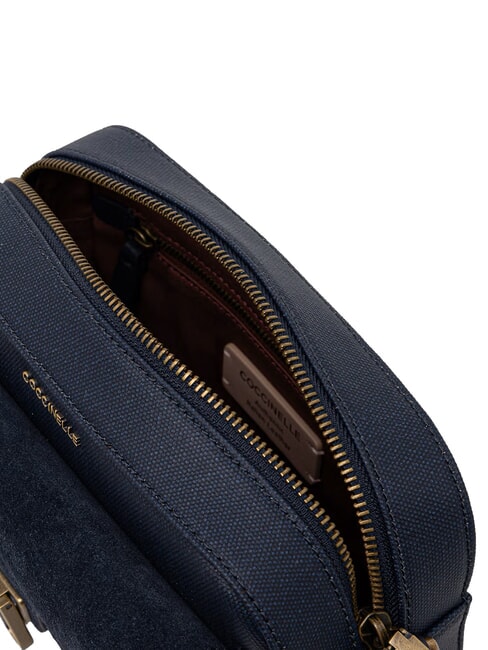 BEAT WAXED Minibolso de hombro azul medianoche - Bolsos Mujer