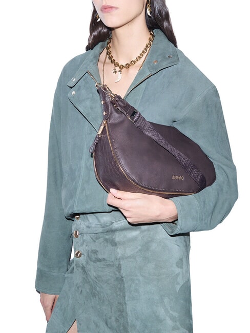 KALISKA Bolso de hombro con correa para el hombro. marr&oacute;n oscuro - Bolsos Mujer
