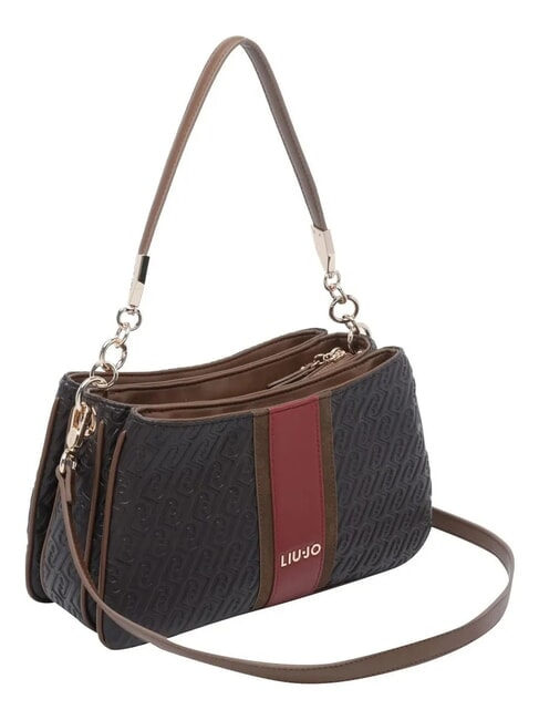 EMATITE Bolso de hombro con correa para el hombro. marr&oacute;n oscuro - Bolsos Mujer