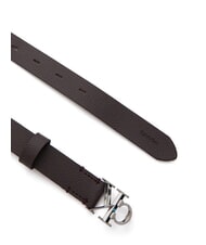 CALVIN KLEIN FACTED CK BUCKLE Cintur&oacute;n de cuero - Cinturones