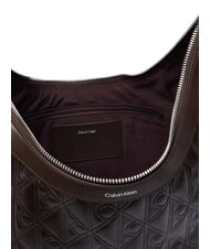 CALVIN KLEIN EMBLEM AOP Bolso de hombro plata deliciosa/antigua - Bolsos Mujer - 4