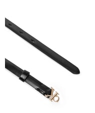 CALVIN KLEIN ROUND CK BUCKLE Cintur&oacute;n de cuero negro / oro claro antiguo - Cinturones - 2