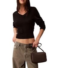 CALVIN KLEIN COATED EMBLEM Mini bolso de hombro delicioso/bellota aop - Bolsos Mujer - 2