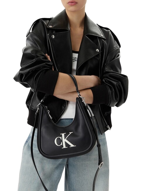 BOLD CK Bolso de hombro con correa para el hombro. blanco y negro - Bolsos Mujer