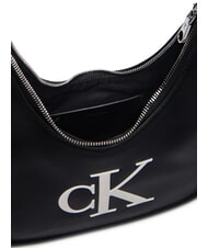 CALVIN KLEIN BOLD CK Bolso de hombro con correa para el hombro. blanco y negro - Bolsos Mujer - 5