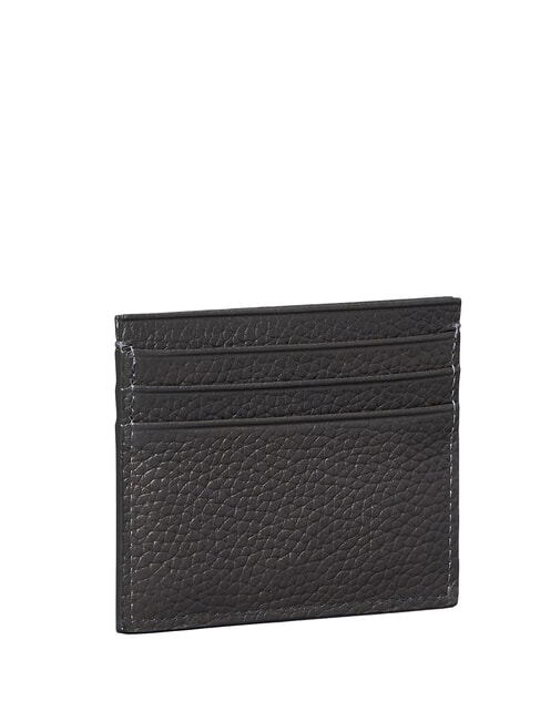 FOIL EMBOSS  Tarjetero plano de cuero carb&oacute;n vegetal ck - Carteras Hombre