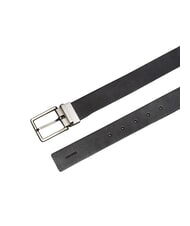 CALVIN KLEIN WARMTH BUCKLE Cintur&oacute;n de cuero negro/ck marr&oacute;n oscuro/cepillado n - Cinturones - 2