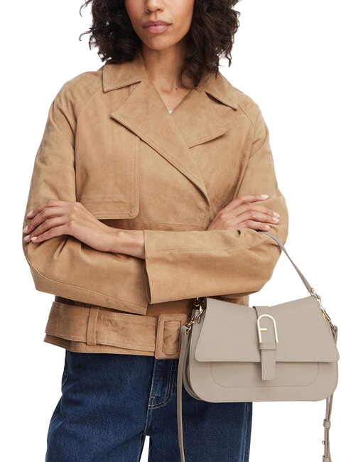 FLOW M bolso de mano m de piel lino - Bolsos Mujer