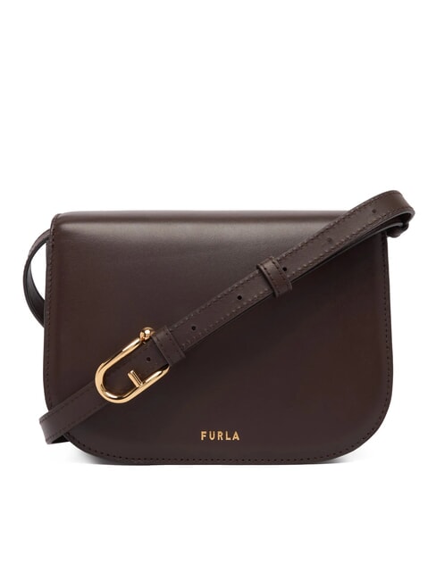 SFERA Mini bolso de hombro, en piel chocolate - Bolsos Mujer