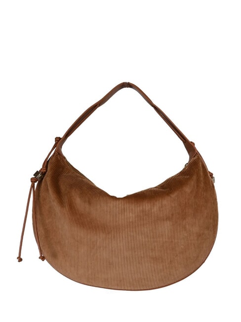 THESS CORDUROY Bolso de hombro maxi co&ntilde;ac - Bolsos Mujer