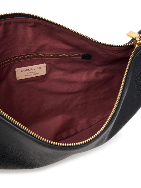 THESS Bolso de hombro de piel negro - Bolsos Mujer