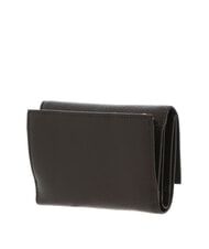 COCCINELLE METALLIC SOFT Cartera plegable de piel martillada lodo - Carteras Mujer - 4