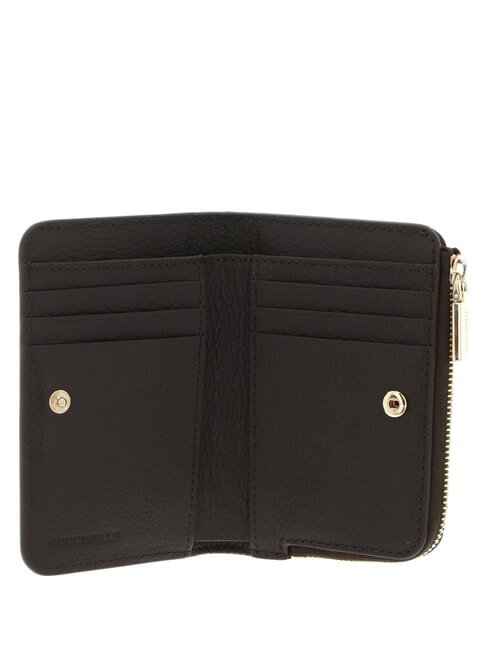 METALLIC SOFT Cartera peque&ntilde;a de piel lodo - Carteras Mujer