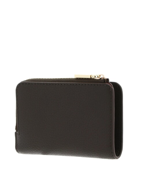 METALLIC SOFT Cartera peque&ntilde;a de piel lodo - Carteras Mujer