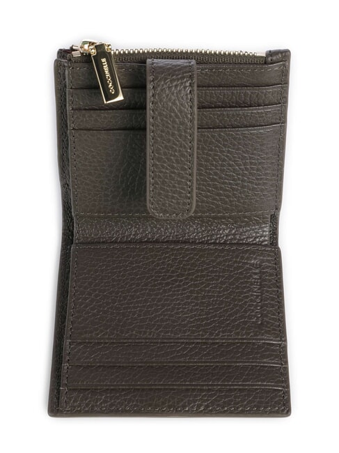 METALLIC SOFT Cartera mini de piel lodo - Carteras Mujer