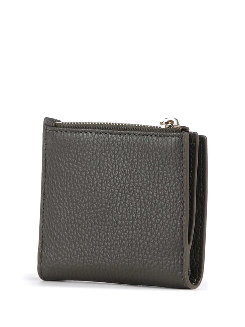 METALLIC SOFT Cartera mini de piel lodo - Carteras Mujer