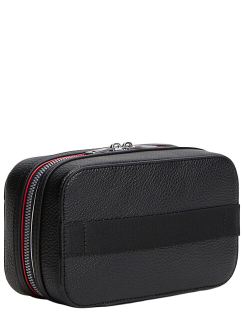 TH CENTRAL Estuche de belleza moleteado con logotipo negro - Neceser