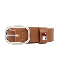 TOMMY HILFIGER TOMMY JEANS OVAL  Cintur&oacute;n de cuero acortable co&ntilde;ac - Cinturones - 4