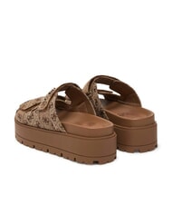 GUESS FAXON2 Sandalias de cu&ntilde;a de 6,5 cm Beige / Marr&oacute;n - Zapatos Mujer - 3