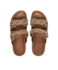 GUESS FAXON2 Sandalias de cu&ntilde;a de 6,5 cm Beige / Marr&oacute;n - Zapatos Mujer - 4