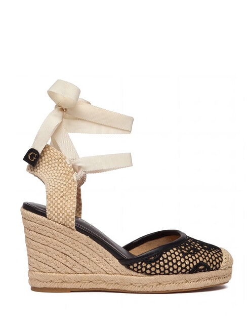 CHEYIN Sandalias tipo alpargata con tac&oacute;n de 10 cm negro natural - Zapatos Mujer