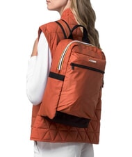 KWAY MID LAON Mochila de nailon repelente al agua naranja parduzco - Mochilas Escuela & Tiempo Libre - 2
