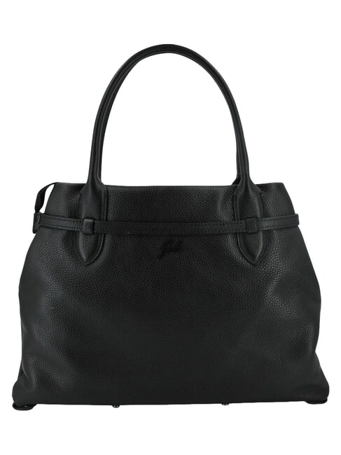 ELIF Bolso de mano mediano de piel con correa para el hombro. negro - Bolsos Mujer