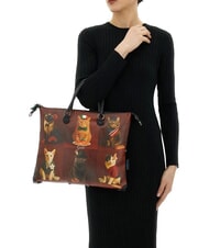 GABS G3 PLUS Bolsa de compras mediana, convertible gatos rojos en todo el mundo - Bolsos Mujer - 2