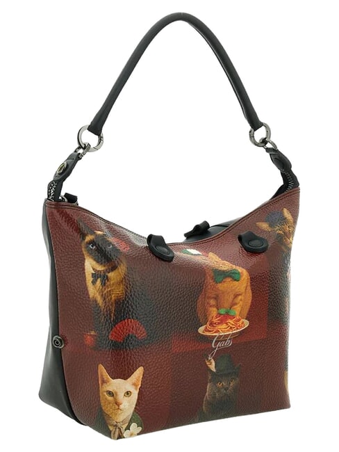 G3 PLUS Bolsa de compras mediana, convertible gatos rojos en todo el mundo - Bolsos Mujer