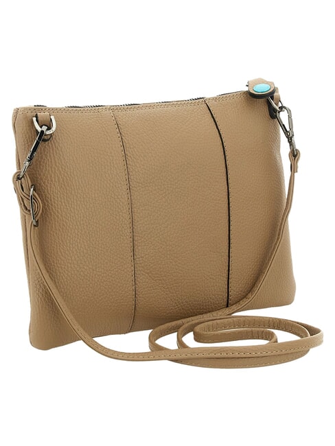 BEYONCE Bolso de mano mediano de piel con correa para el hombro. capuchino - Bolsos Mujer