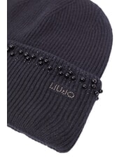 LIUJO PERLE Gorro de punto con cuentas NEGRO - Sombreros - 3