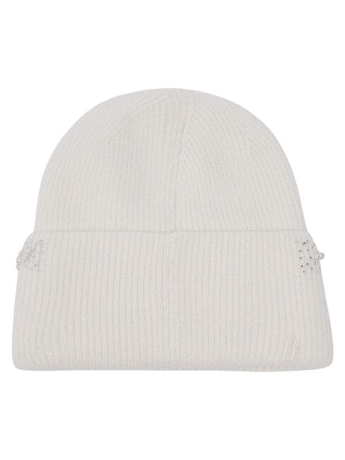 PERLE Gorro de punto con cuentas crema blanca - Sombreros