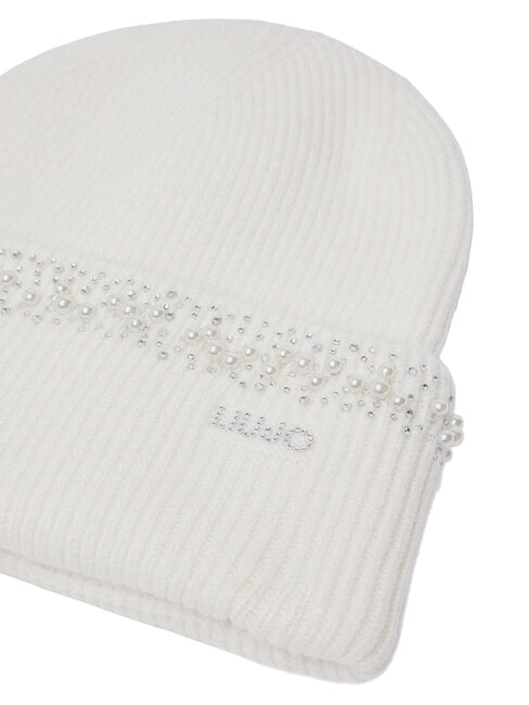 PERLE Gorro de punto con cuentas crema blanca - Sombreros
