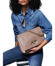 LIUJO LAPUFFY Bolso de hombro con correa para el hombro. moca - Bolsos Mujer - 2
